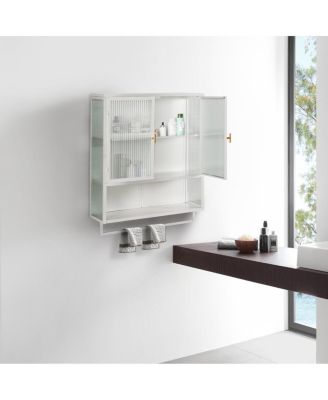 Modern Two-Door Wall Cabinet with Glass Doors
