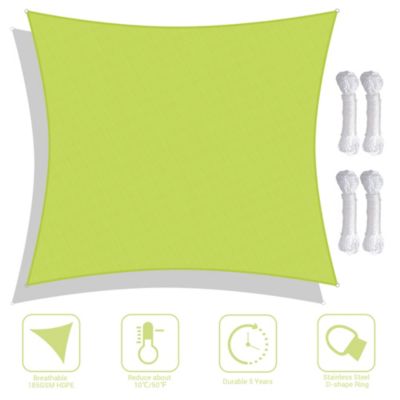 23x22 Ft 97% UV Block Rectangle Sun Shade Sail Canopy Outdoor Patio Garden Yard