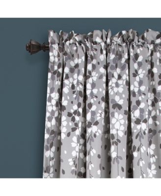 Weeping Flower Light Filtering Window Curtain Panels