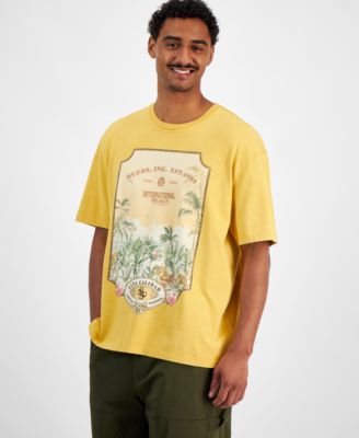 GUESS - Men's Paraiso Short Sleeve Postcard Graphic T-Shirt