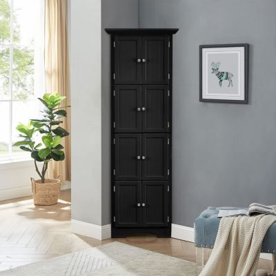 Streamdale Modern   Tall Storage Cabinet, 4 Shelves