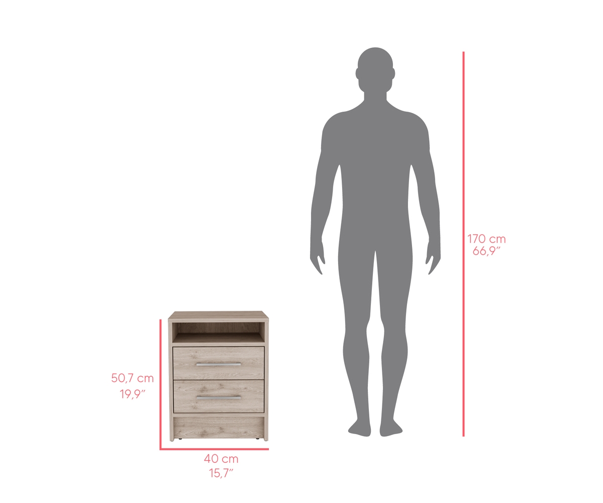 Streamdale Furniture Nightstand Cartiz, Two Drawers