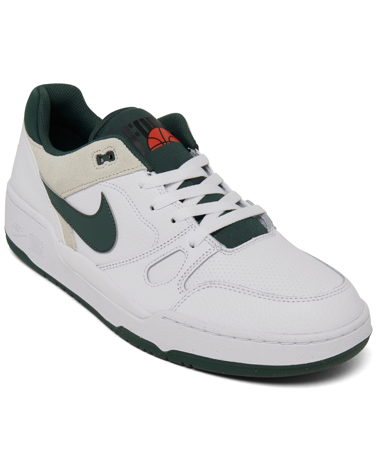 Men's Full Force Low Casual Sneakers from Finish Line - White/Forest