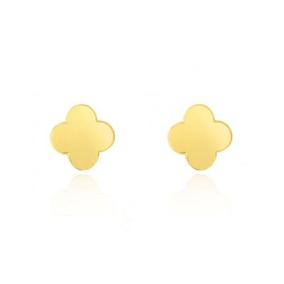 Gold Clover Earrings 14K Yellow Gold