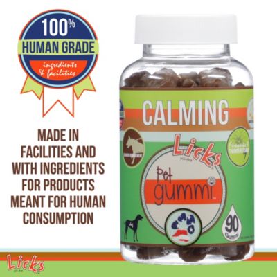 Licks Pill-Free Dog Calming Gummies - Zen Calming Aid Supplements for Aggressive Behavior & Nervousness - Calming Dog & Puppy Treats for Stress Relief & Dog Health - Dog Gummies - 90 Use