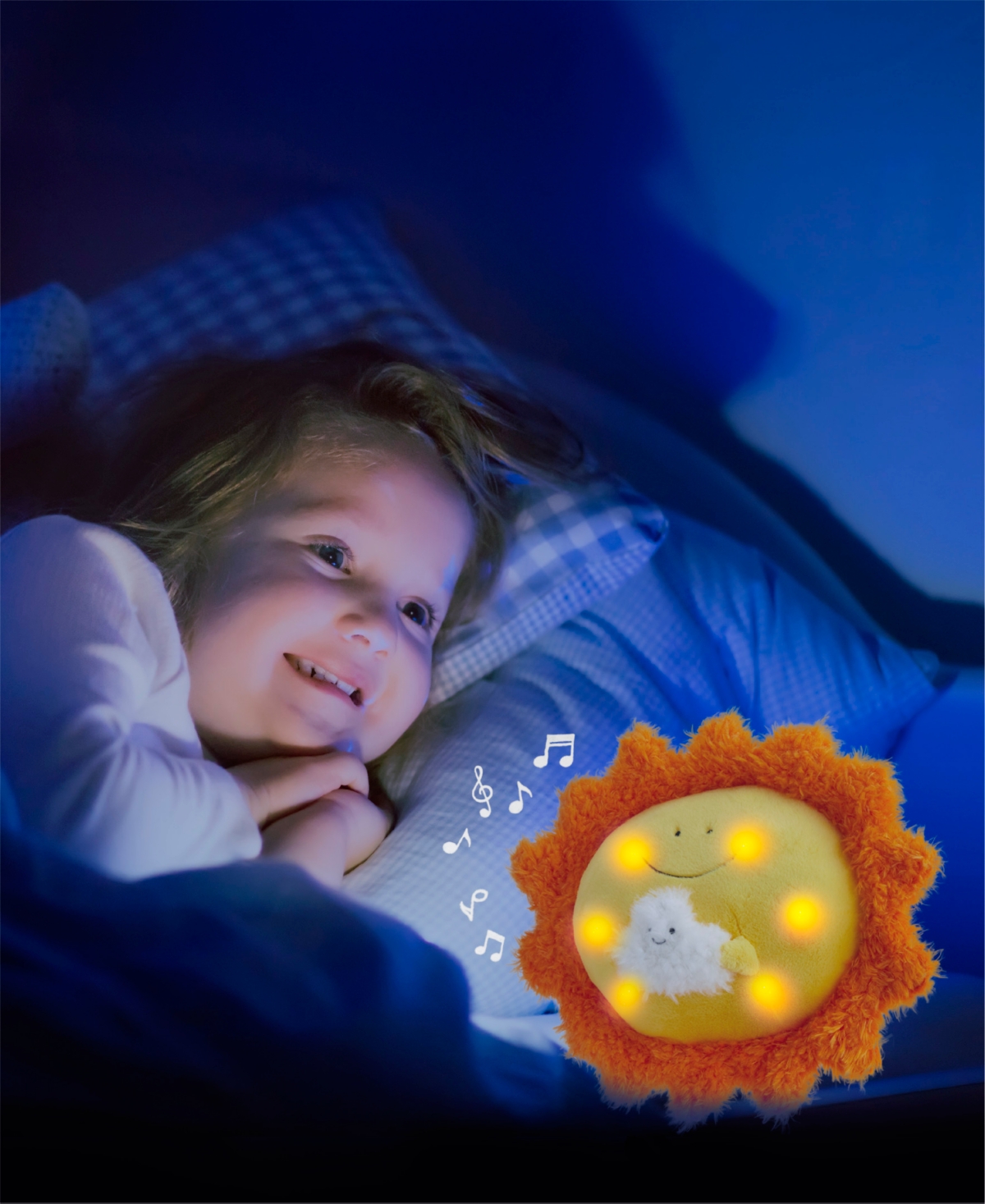 Shop Geoffrey's Toy Box 12" Plush Sun With Led Lights And Sound In Orange