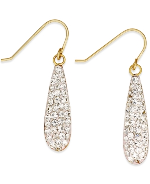 image of Crystal Drop Earrings in 10k Gold