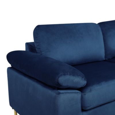 Shannon Velvet Sectional Sofa With Chaise