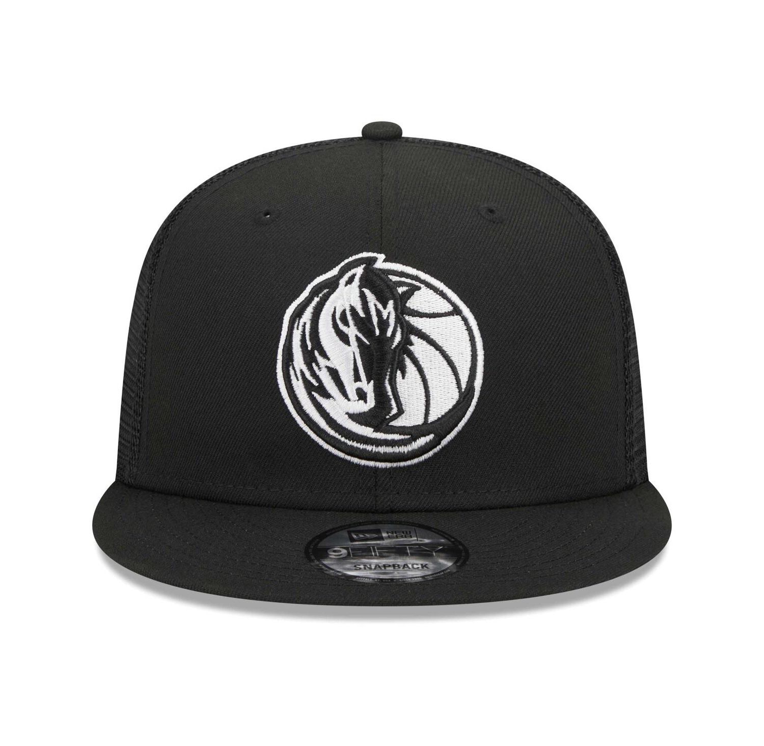 Men's Black Dallas Mavericks Evergreen 9FIFTY Trucker Snapback Hat