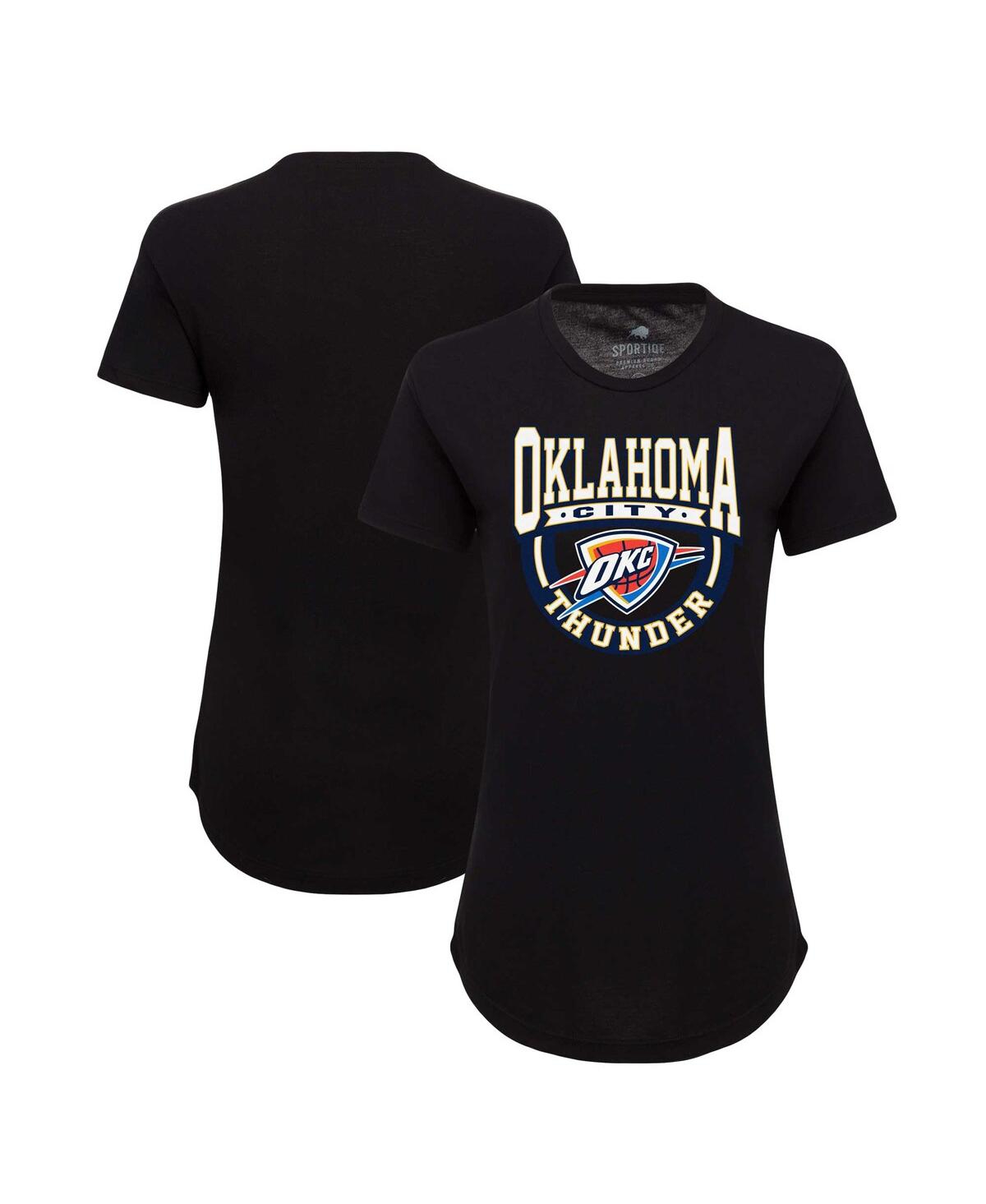 Sportiqe Women's Black Oklahoma City Thunder Phoebe Super Soft Tri-blend T-shirt