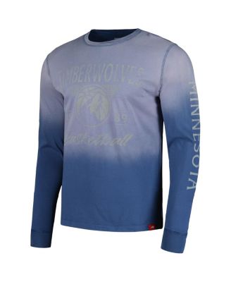 Men's and Women's Navy Minnesota Timberwolves Mohave Sun-Dipped Long Sleeve T-Shirt