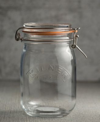 Set of 4 Square Clip Top Jars