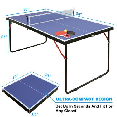 Streamdale Midsize Foldable Table Tennis Set for Indoor/Outdoor