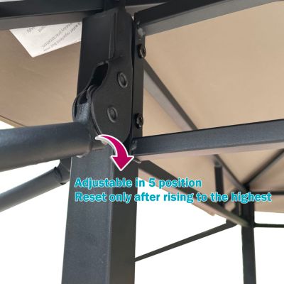 Streamdale 8'x4' Patio Gazebo with Canopy and Bar Counter