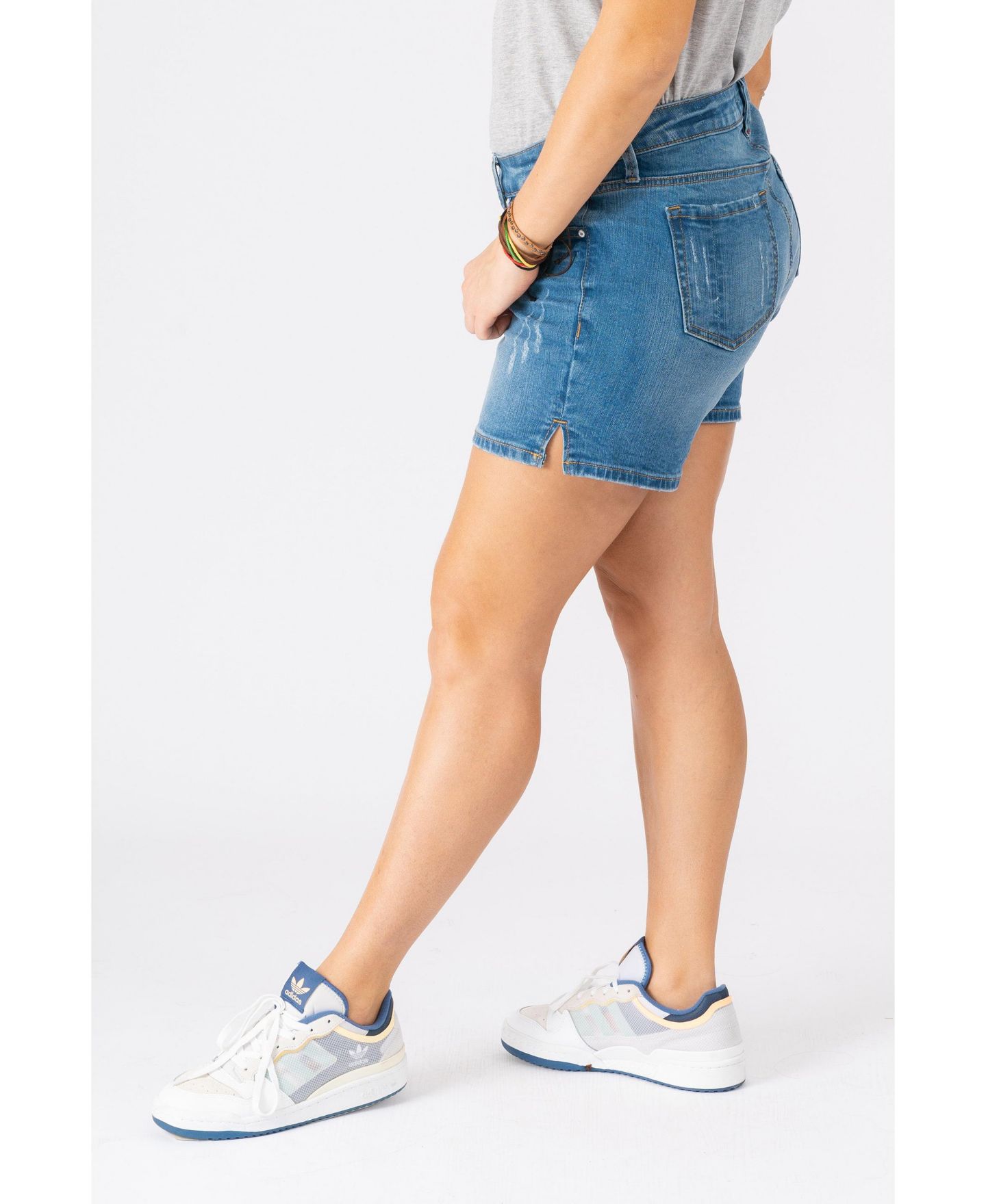 Женские шорты SLINK Jeans Plus Size Side Vent, цвет: Gia — фото 3