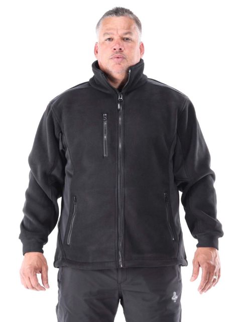 Мужская флисовая куртка RefrigiWear больших размеров, цвет: Чёрный