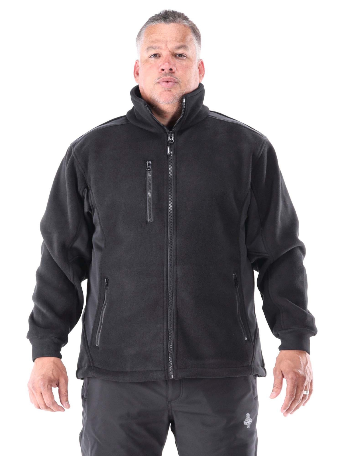 Big & Tall Insulated Fleece Jacket - Warm, Durable, High-Performance Outerwear for Cold Weather - Black