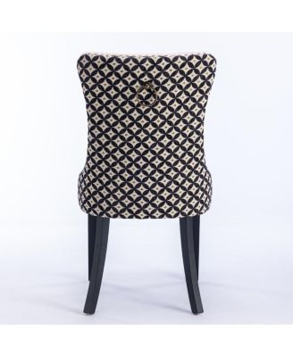 Contemporary Velvet Dining Chairs, Set of 2