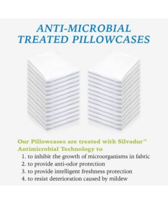 Arkwright Silvadur Treated Pillowcases (24 Pack), Queen, White, Poly Cotton Blend