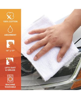 Terry Towels 14x17in Multi-Purpose Cotton Cleaning Cloths, Pack of 60