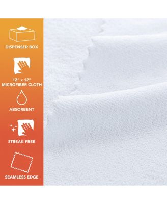 Arkwright Smart Rags Microfiber Cleaning Cloths (Box of 50), 12x12 in., Reusable, Multi-Purpose, Color Options