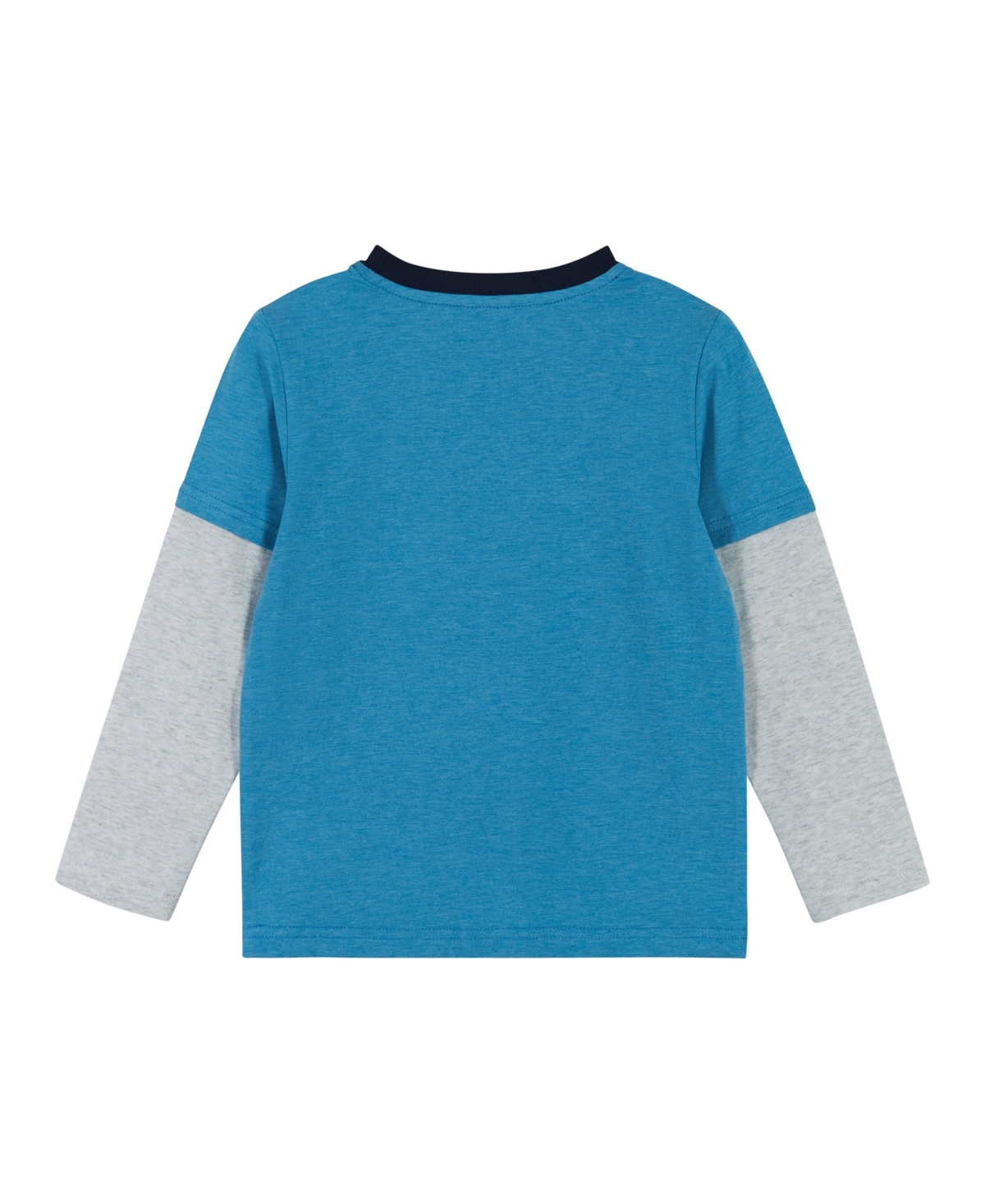 Andy & Evan Toddler Boys Toddler/Child Racecar Long Sleeve Two-Fer Tee -aqua