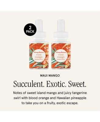 & Tommy Bahama Home Scent Refill - Smart Home Air Diffuser Fragrance - Up to 120-Hours of Premium Fragrance per Refill - Household Essential - Clean & Safe Diffuser Fragrance - 2 Pack, Maui Mango