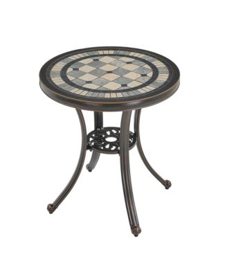 Patio Table Round Outdoor Dinging Coffee Table with Umbrella Hole