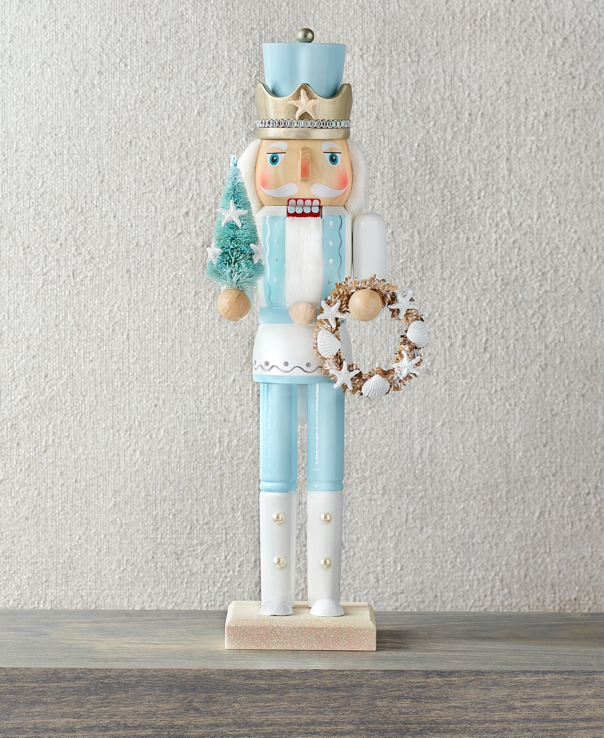 Holiday Lane Seaside Starfish Wreath Nutcracker, Created for Macy's