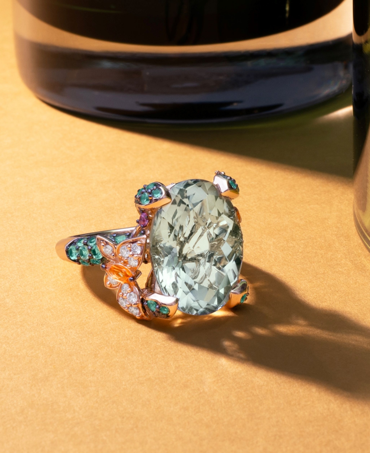 Le Vian Multi-Gemstone (8-3/4 ct. t.w.) & Vanilla Diamond (1/4 ct. t.w.) Statement Ring in 14k Gold