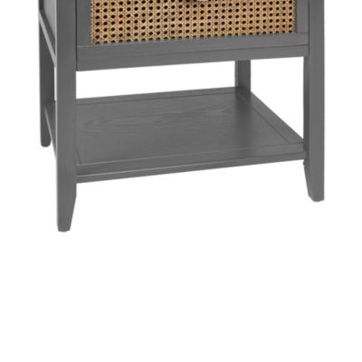 2-Drawer Rattan Side Table for Living Spaces