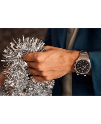 Eco-Drive Men's Chronograph Modern Axiom Stainless Steel Bracelet Watch 43mm