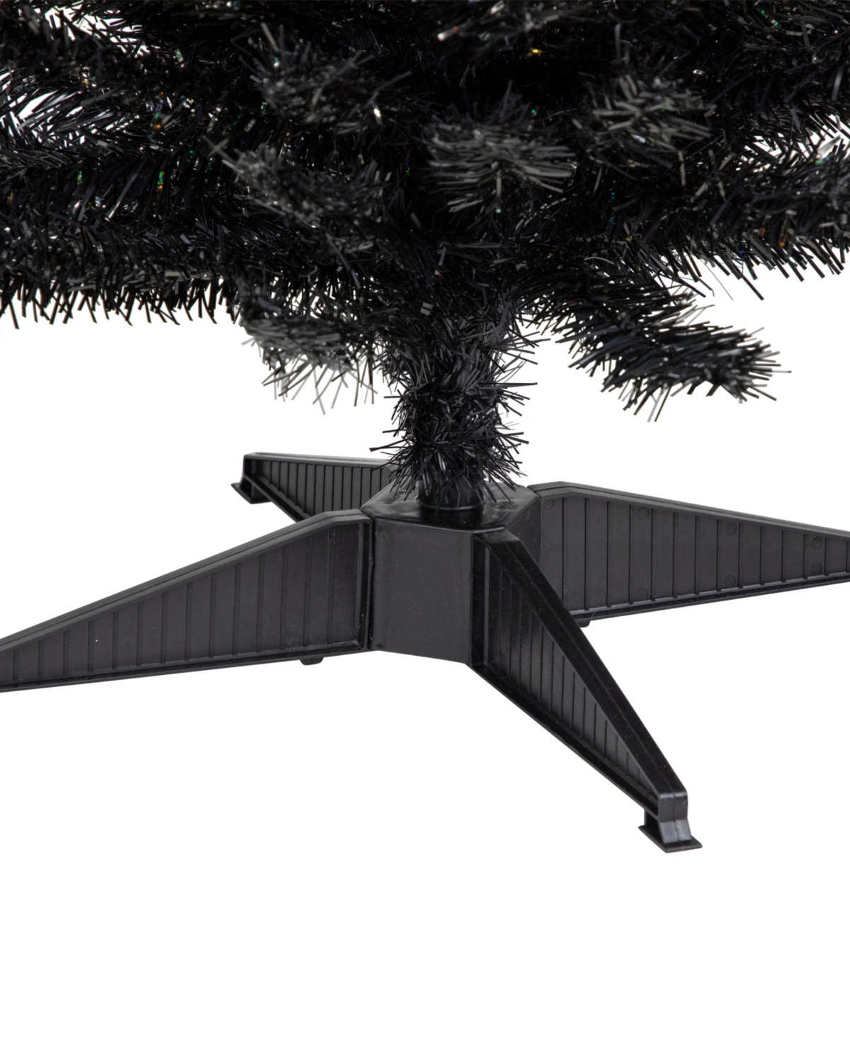 Northlight 6' Charcoal Brown Iridescent Slim Artificial Tinsel Halloween Tree Unlit In Brown