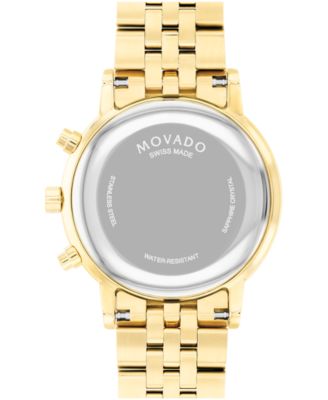 Men's Museum Classic Swiss Quartz Chrono Light Yellow PVD Watch 42mm