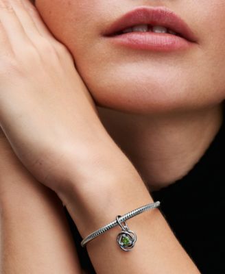 Sterling Silver Birthday Circle Stone Dangle Charm