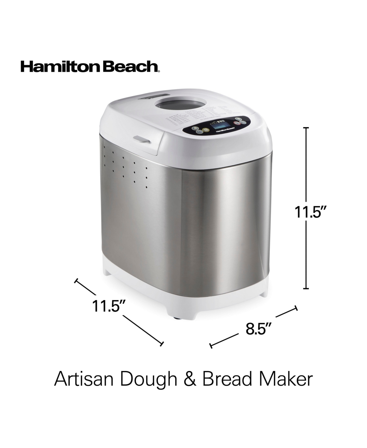 Hamilton Beach Artisan Dough & Bread Maker In White