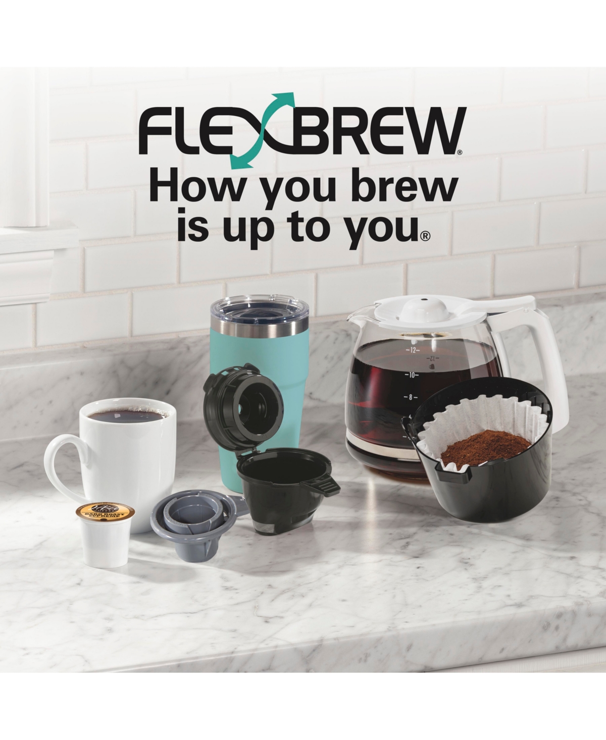 Hamilton Beach Flexbrew Trio Coffee Maker In White