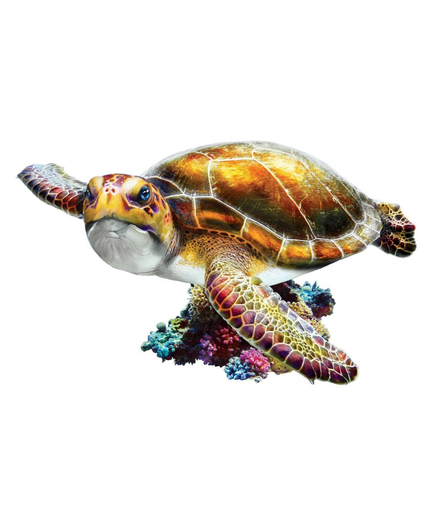 Детский пазл MasterPieces Puzzles Sea Turtle 100 Piece Shaped Jigsaw Puzzle — фото 2