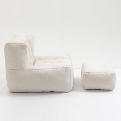 Bean Bag and Ottoman Set for Adults and Kids