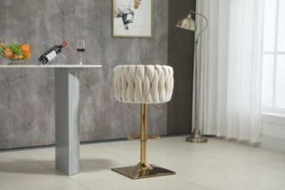 Streamdale Vintage Bar Stools With Back And Footrest Counter Height Dining Chairs