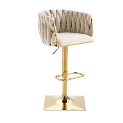 Streamdale Vintage Bar Stools With Back And Footrest Counter Height Dining Chairs