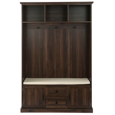 Streamdale Tiger Hall Tree with Hooks and Bench