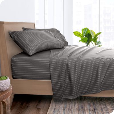 Ultra-Soft Microfiber Double Brushed Print 4 Piece Sheet Set, California King