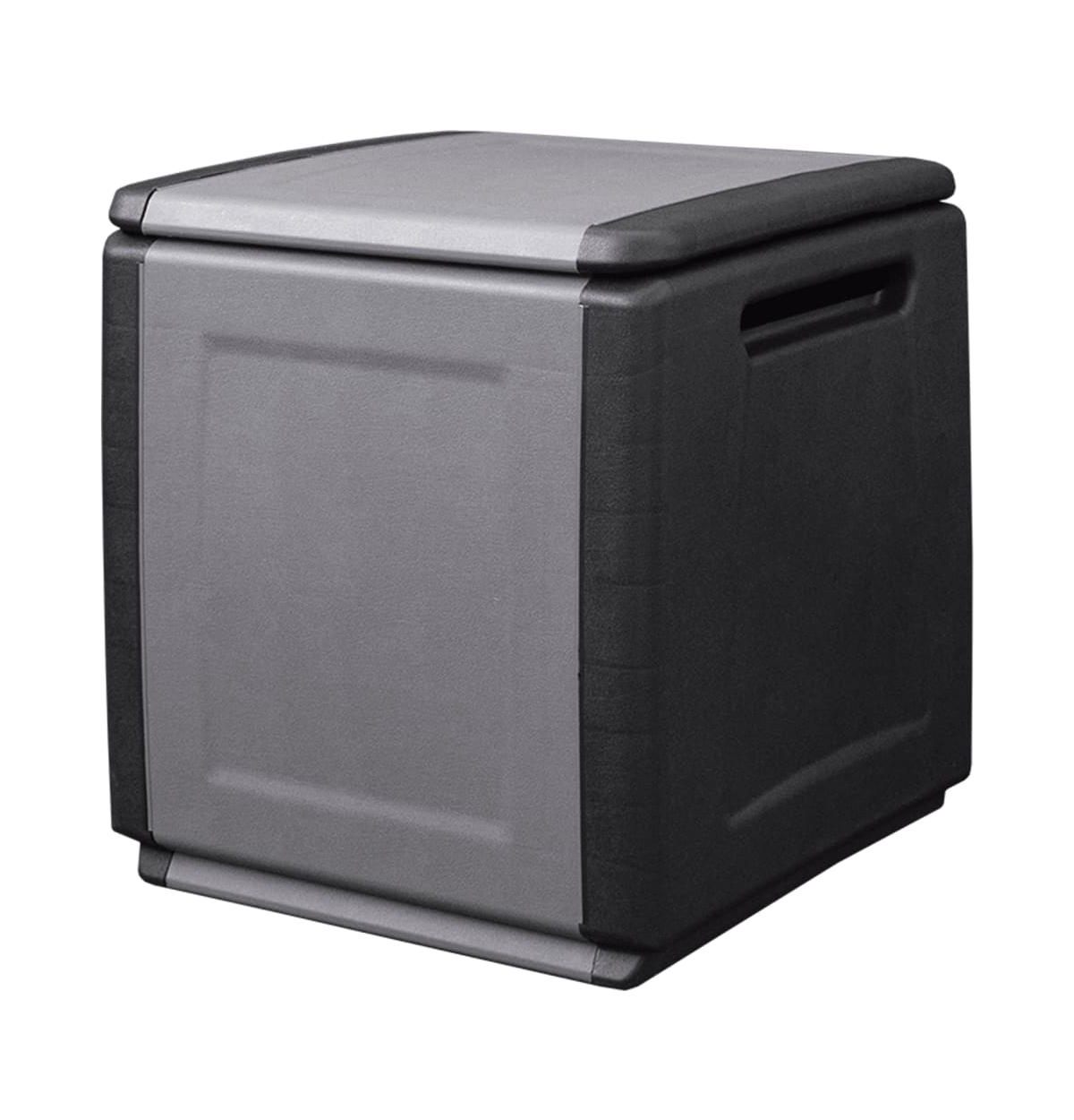 Patio Storage Box 21.3"x20.9"x22.4" 34.3 gal Dark Gray and Black - Grey