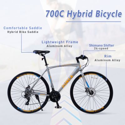 Streamdale 24-Speed Hybrid Bike Disc Brake