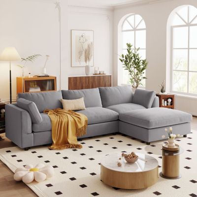 Convertible Sectional Sofa with Chaise