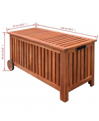 Patio Storage Box 46&amp;quot;x20&amp;quot;x23&amp;quot; Wood