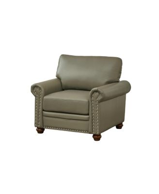 Living Room Sofa Single Seat Chair With Wood Leg Faux Leather
