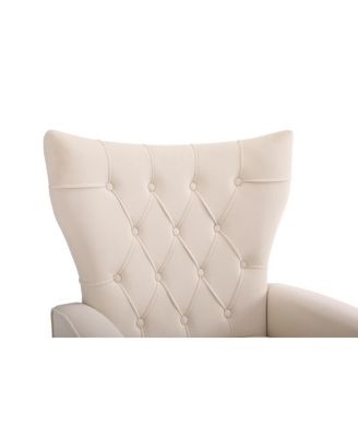 Modern Accent Chair with Ottoman