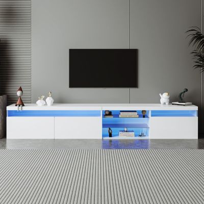 LED TV Stand With Storage, Color Changing Lights